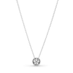 Collar de plata S925 estilo Pandora copos de nieve brillantes
